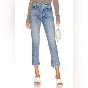 Agolde Riley High Rise Straight Crop Jean, Size 27